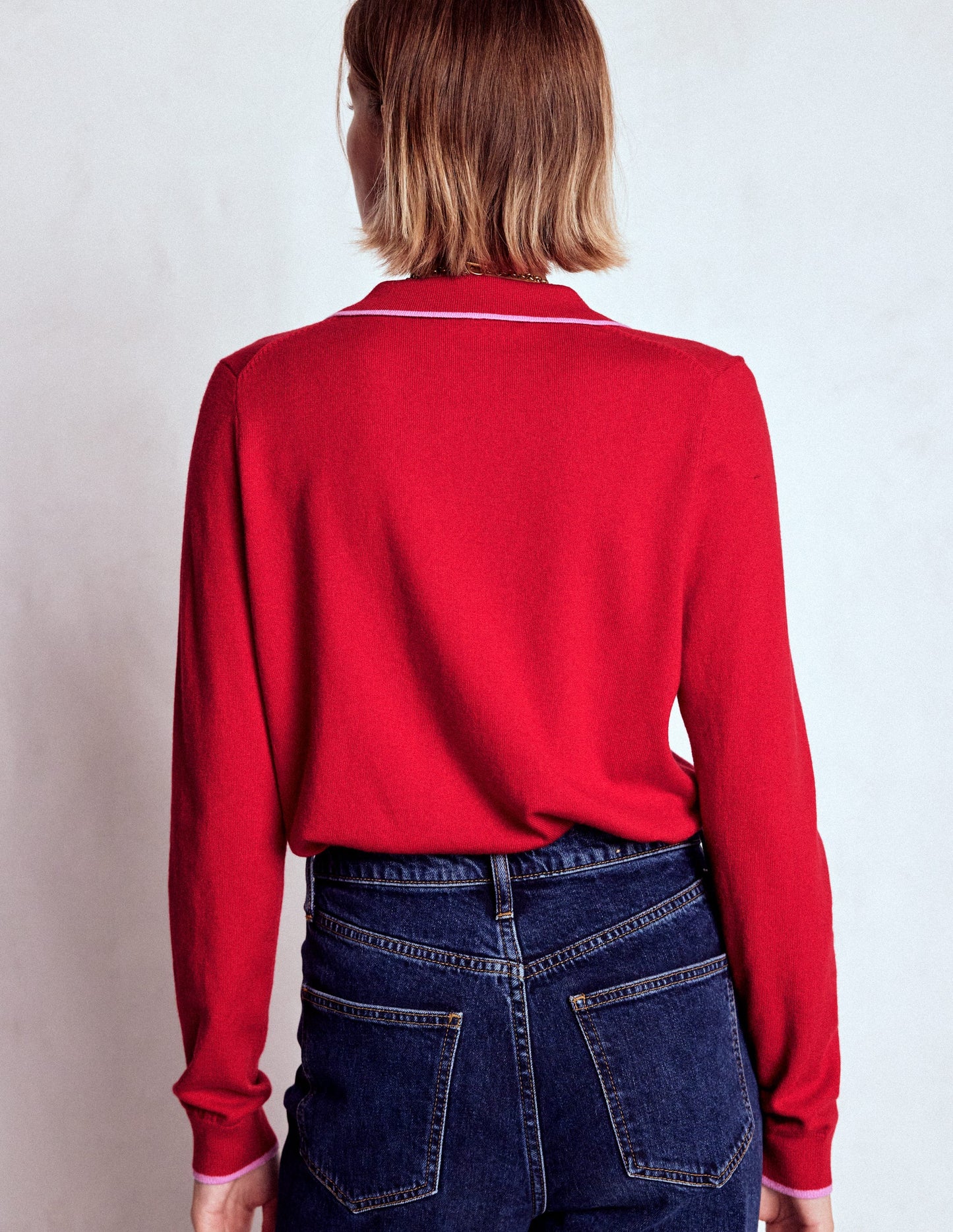 Liz Henley Jumper-Salsa Red