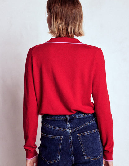 Liz Henley Jumper-Salsa Red-3