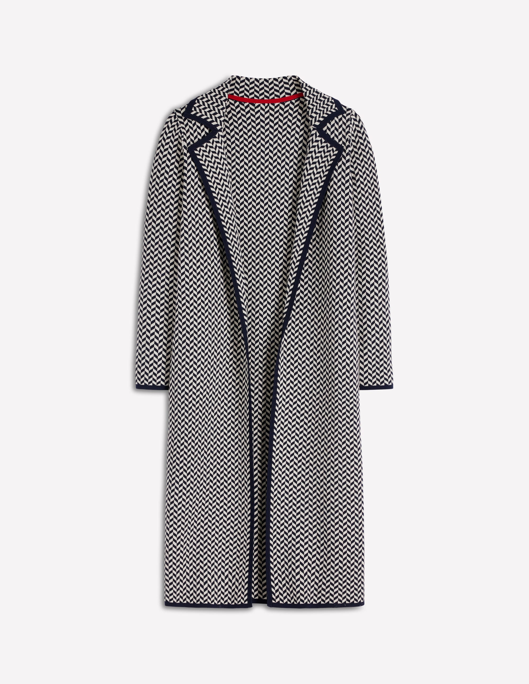Jacquard Coatigan-Navy/ Ivory Dogtooth - Image 6