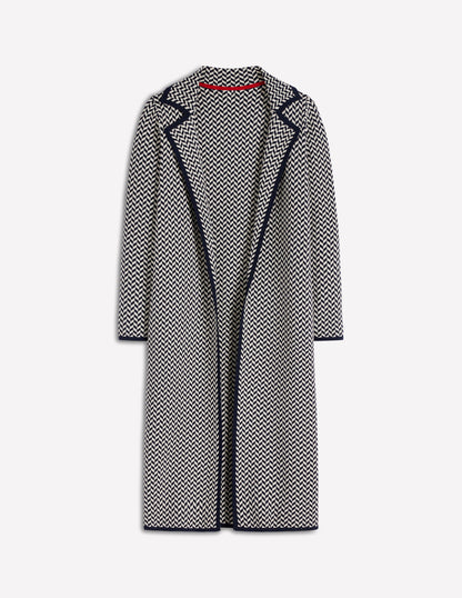 Jacquard Coatigan-Navy/ Ivory Dogtooth-6