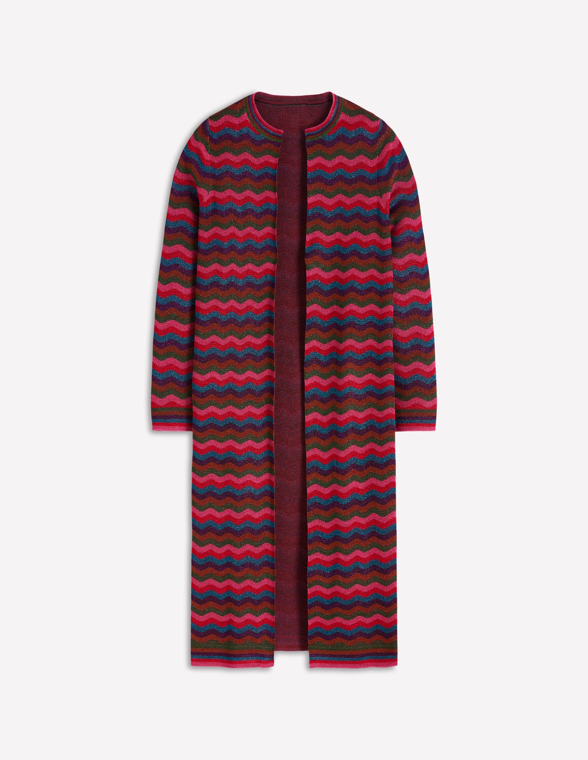 Edge to Edge Cardigan Coat-Multi - Image 7