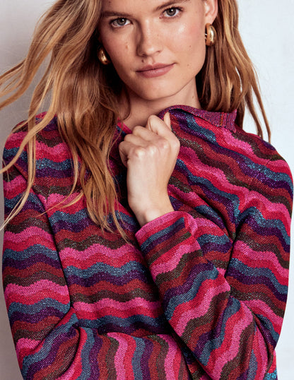 Edge to Edge Cardigan Coat-Multi-2