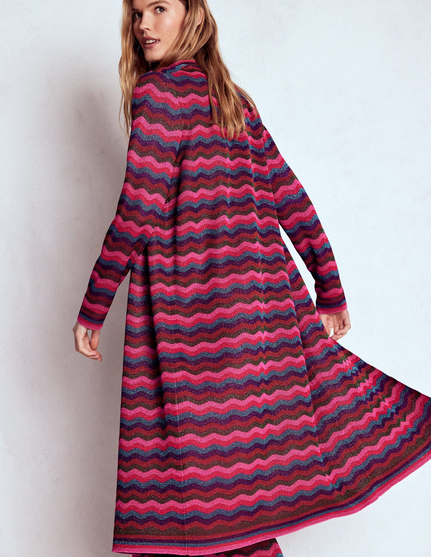 Edge to Edge Cardigan Coat-Multi