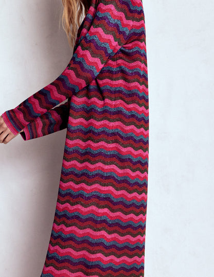 Edge to Edge Cardigan Coat-Multi-5
