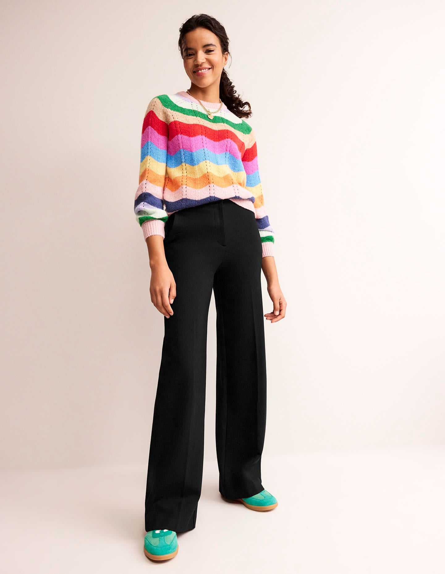 Westbourne Ponte Trousers-Black-1