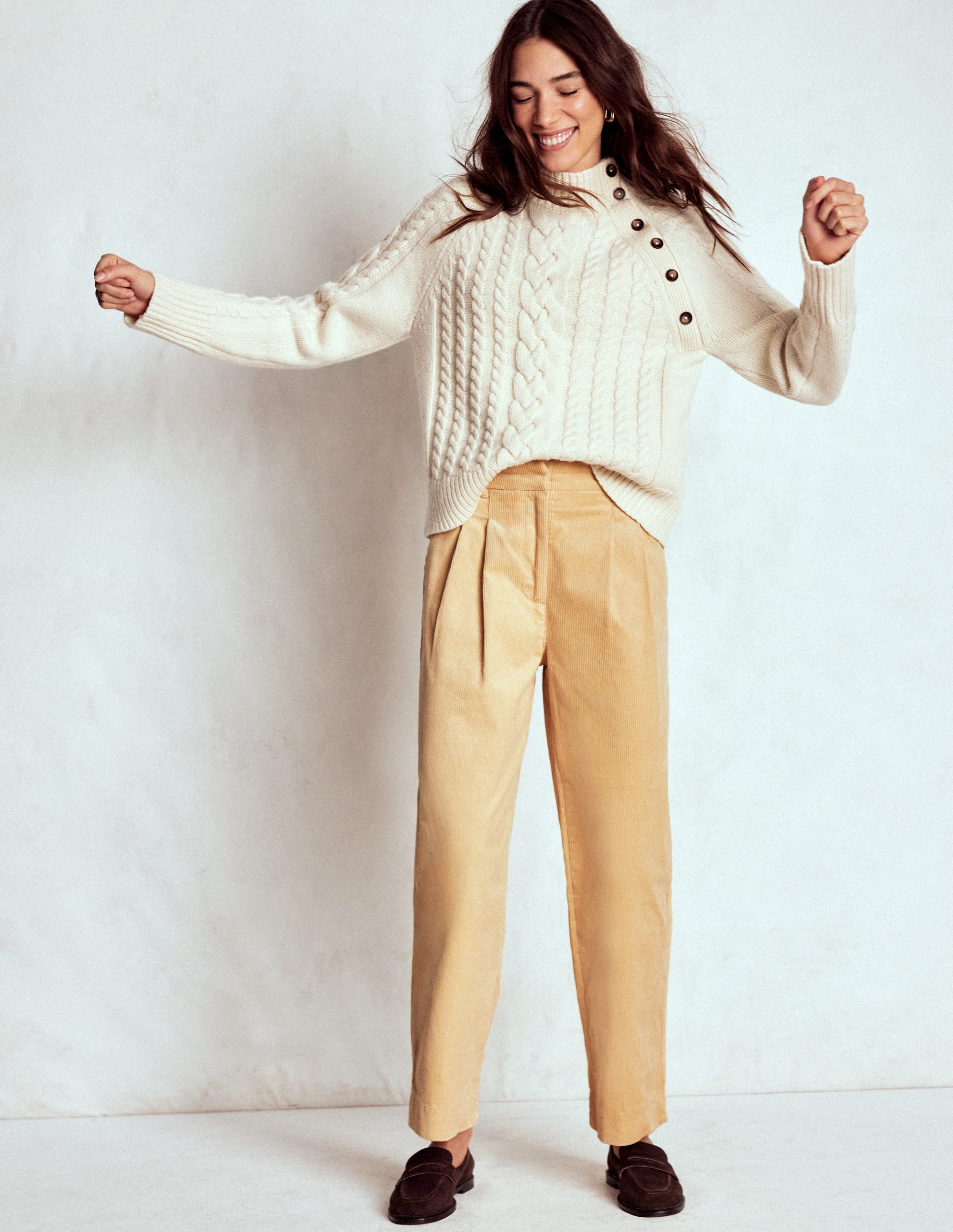 Bloomsbury Cord Trousers-Stone - Image 1