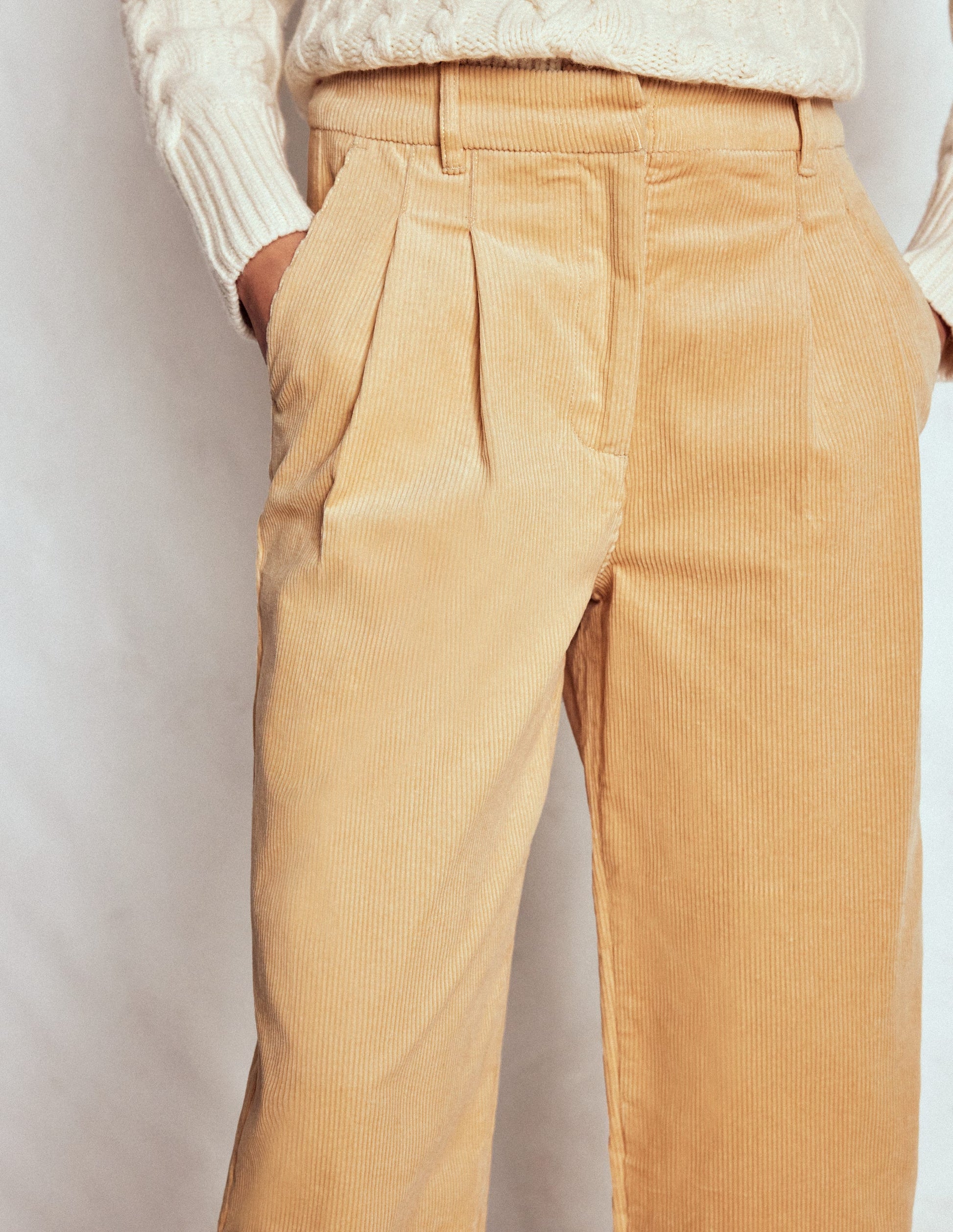 Bloomsbury Cord Trousers-Stone-2