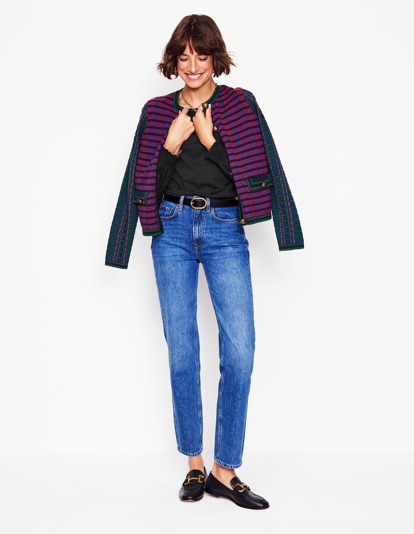 Smocked Cuff Supersoft Top-Black-4