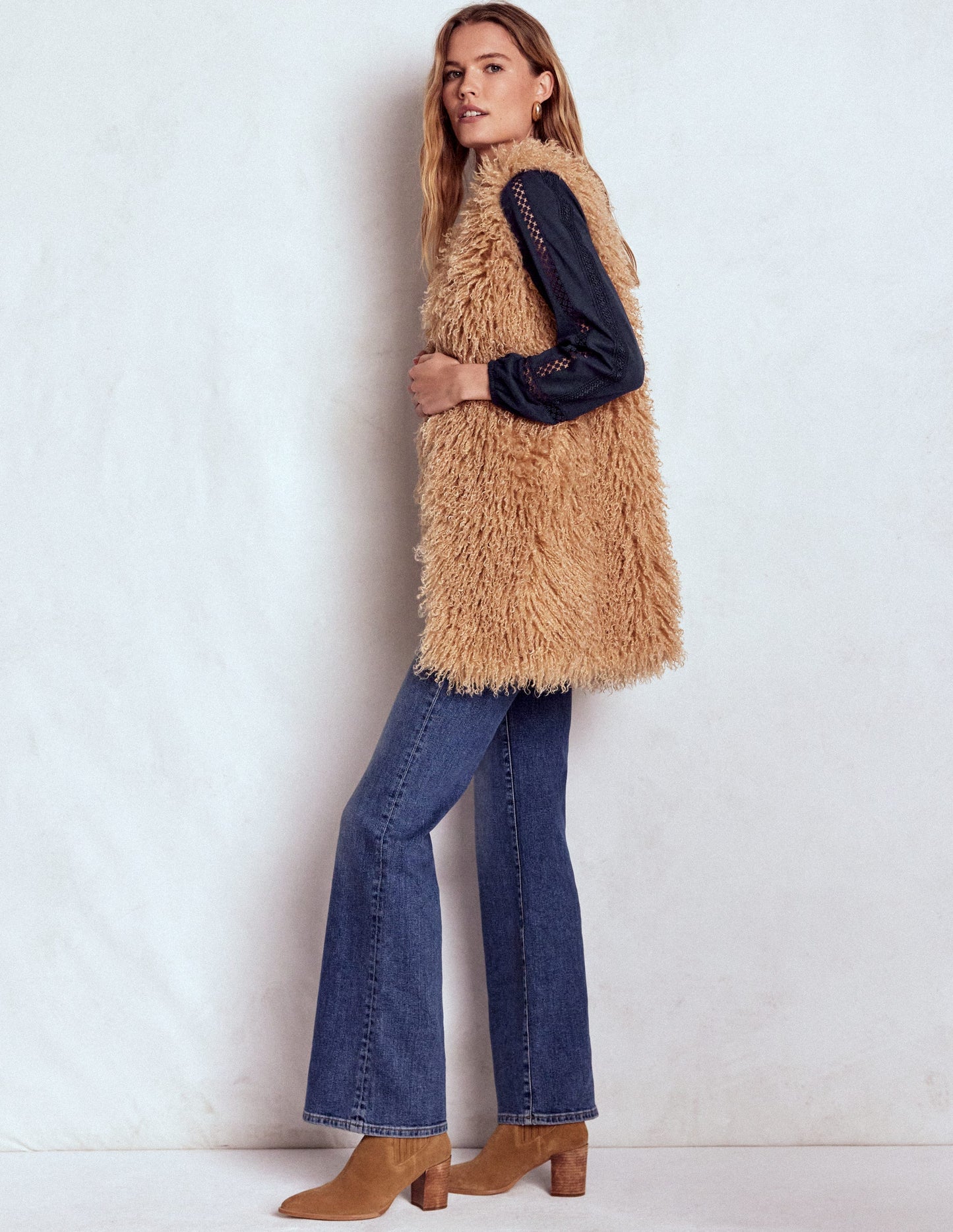 Imi Jersey Trim Top-Navy