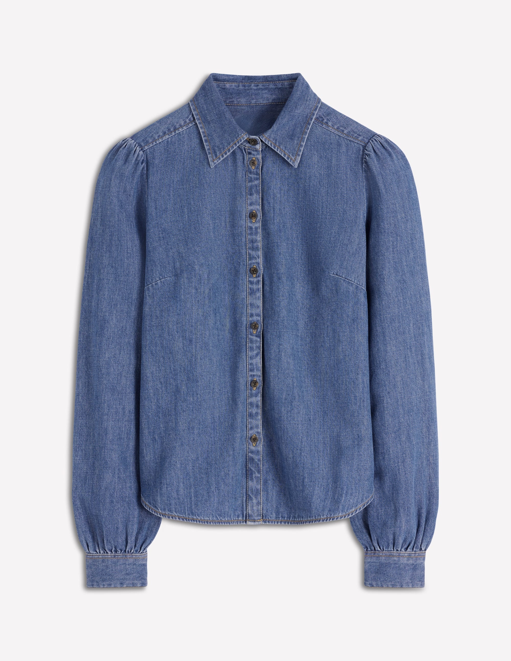 Cara Denim Shirt-Mid Vintage - Image 5