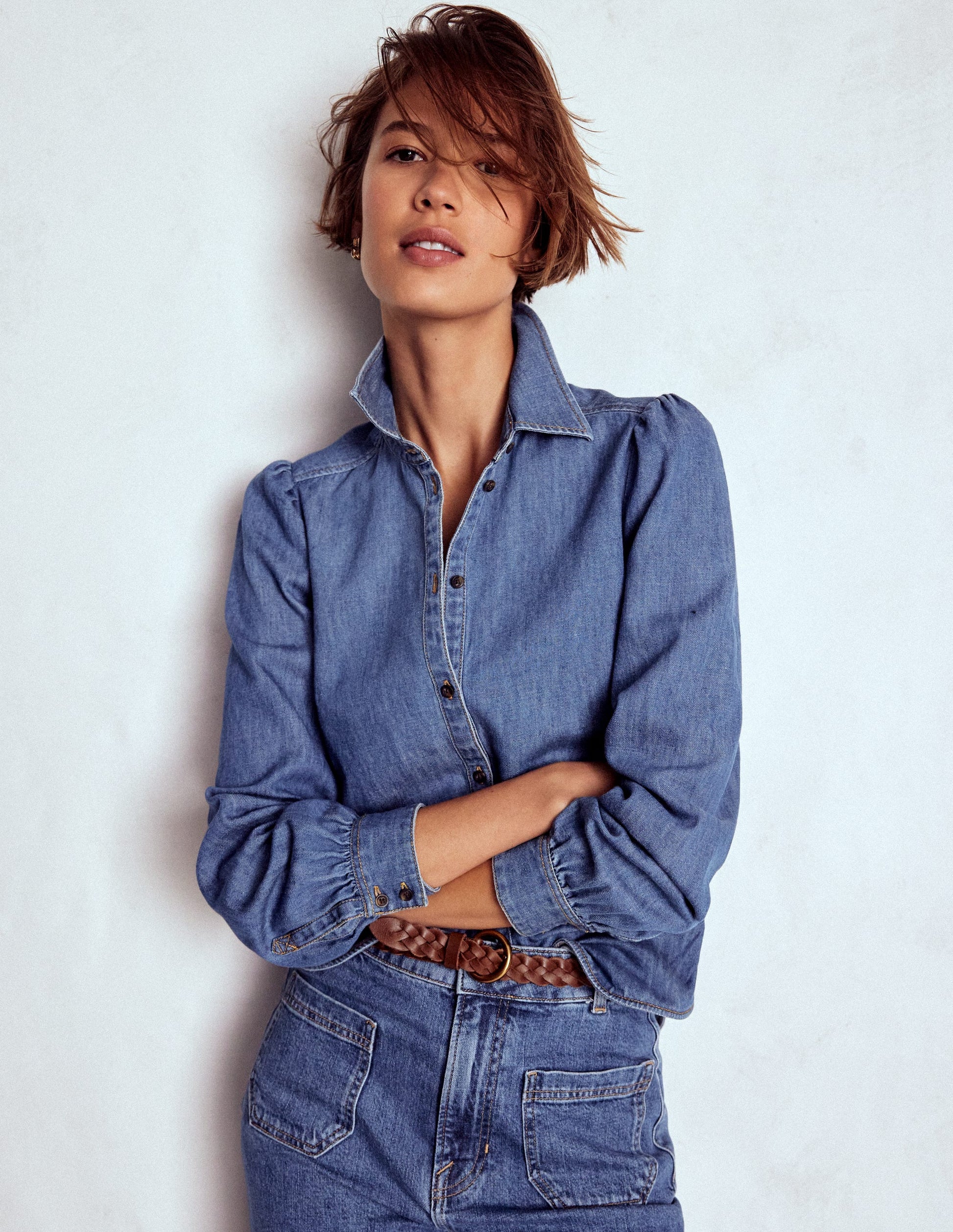 Cara Denim Shirt-Mid Vintage-2