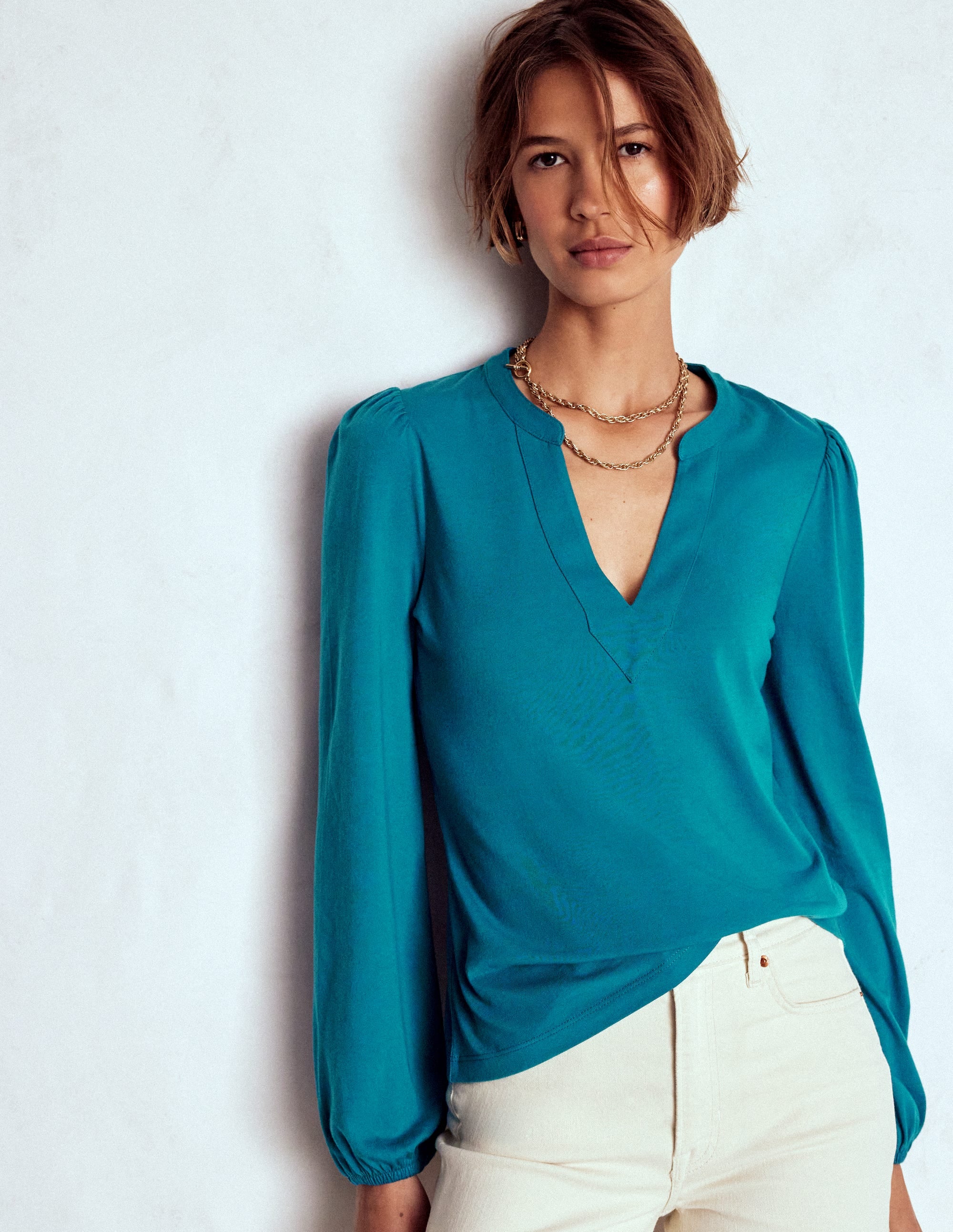 Supersoft Notch Top-Deep Sea Green - Image 1
