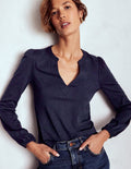 Supersoft Notch Top-Navy