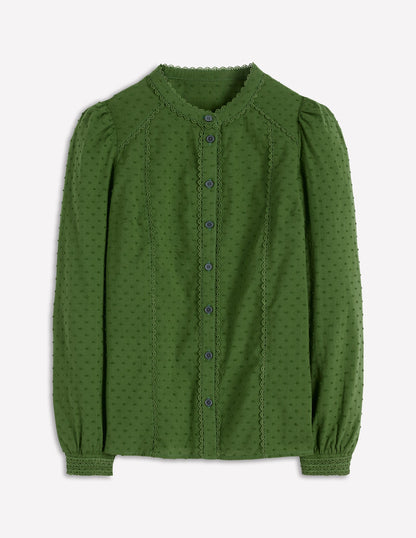Rhea Cotton Dobby Top-Promenade Green-5