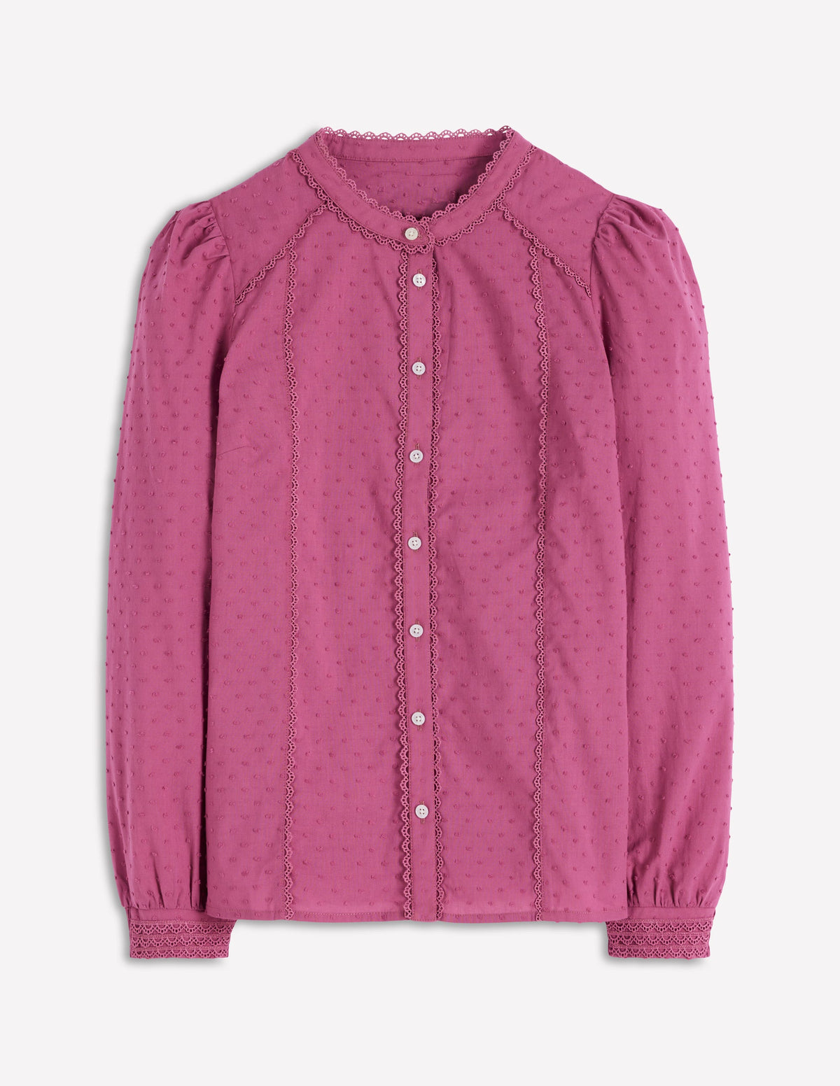 Rhea Cotton Dobby Top-Purple Damson - Image 5