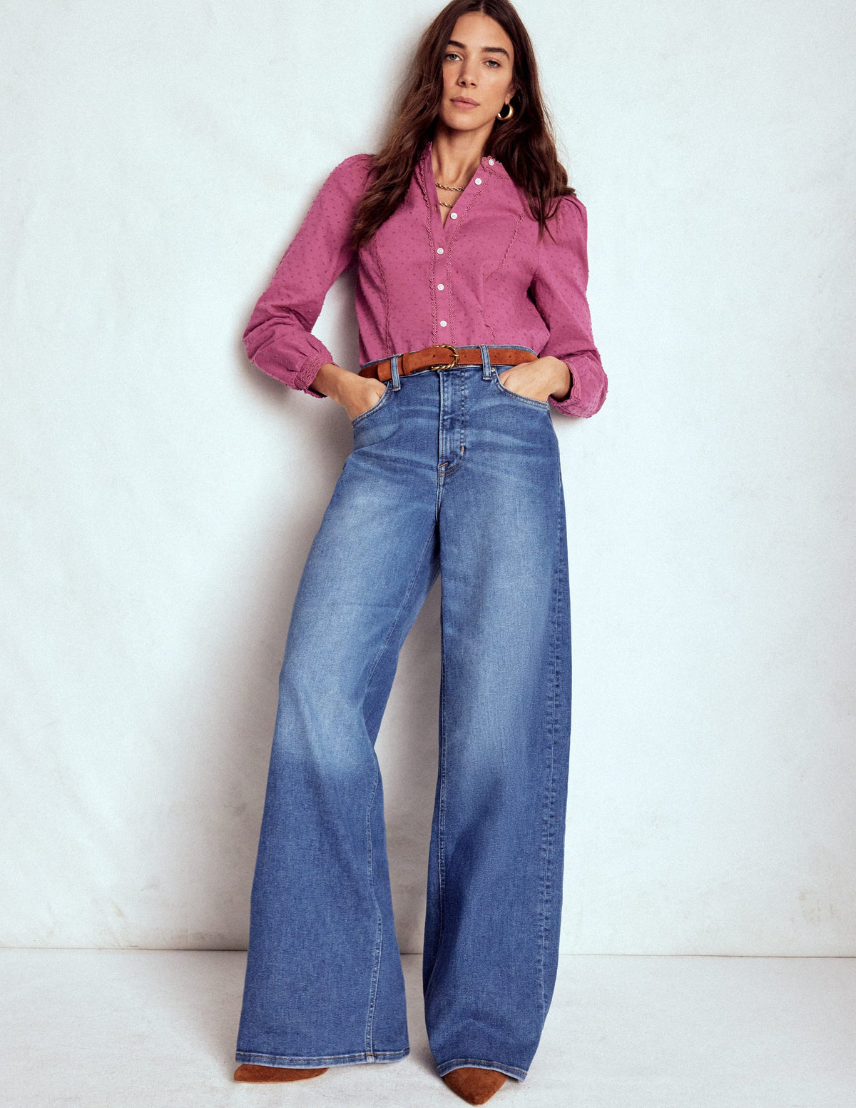 Rhea Cotton Dobby Top-Purple Damson - Image 4