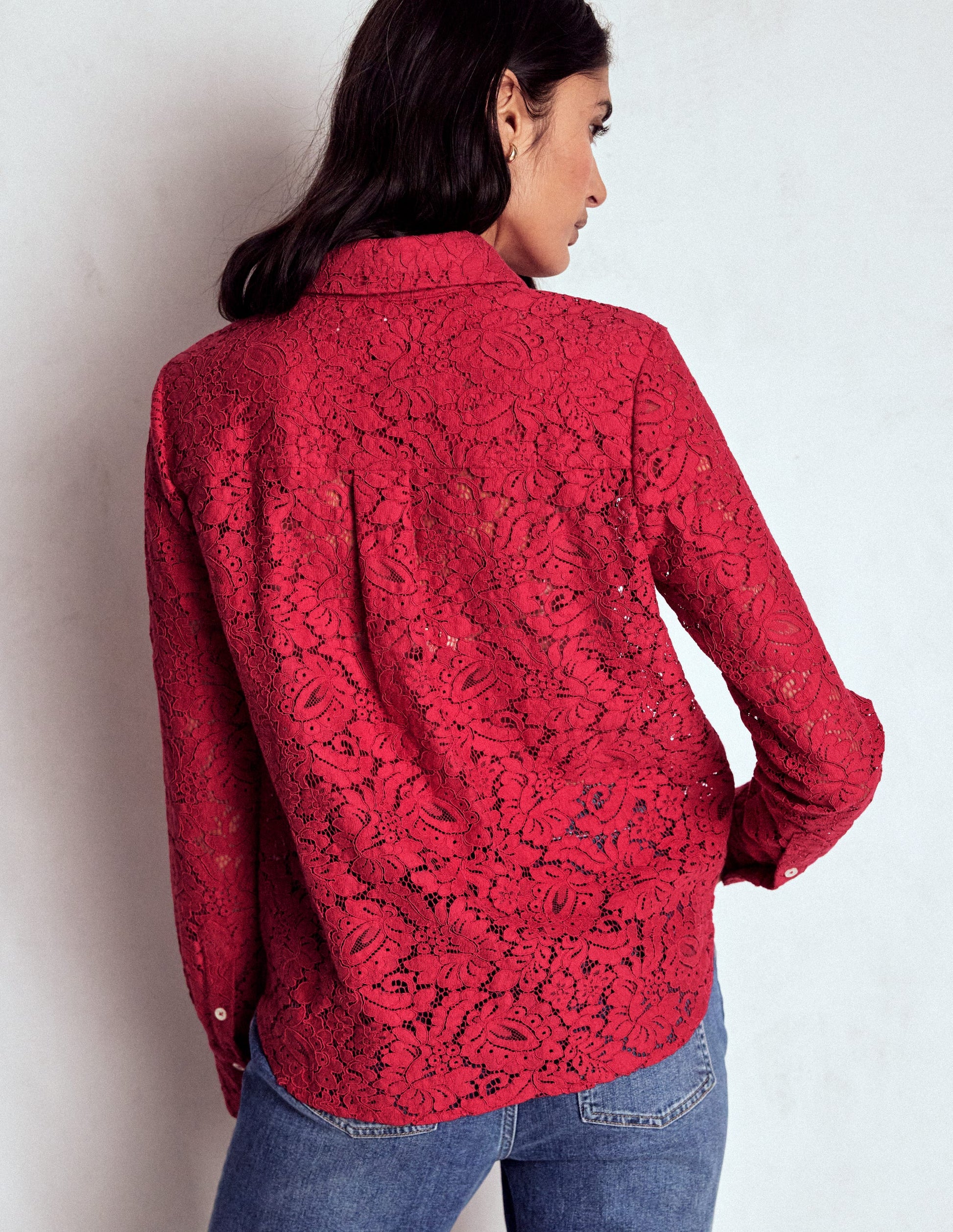 Lace Shirt-Rumba Red-3