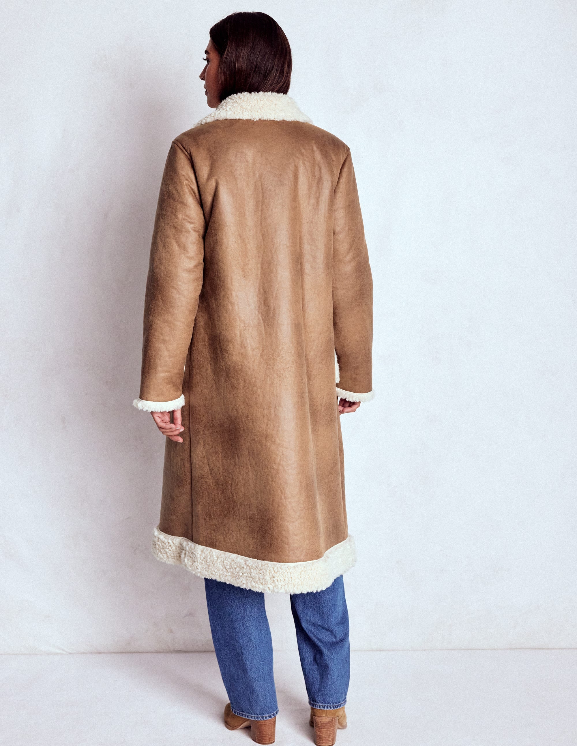 Borg Duffle Coat-Camel, Natural Borg - Image 3