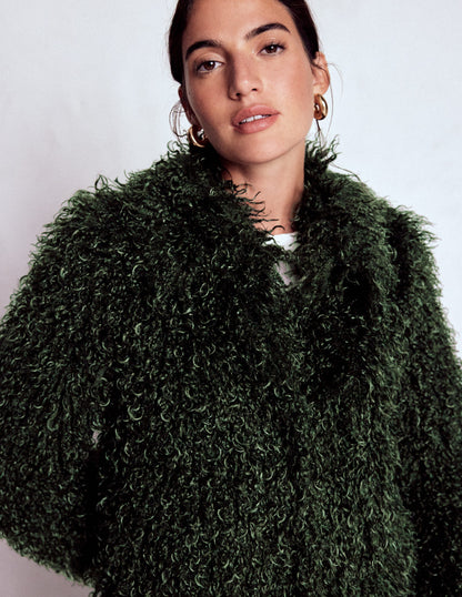 Faux Fur Coat-Kale Leaf, Faux Fur-2