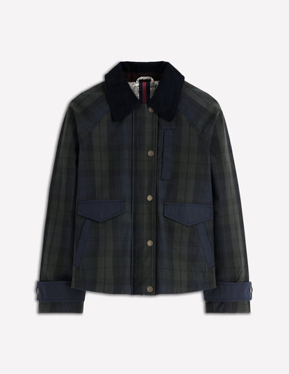 Raglan Wax Jacket-BLACKWATCH-7