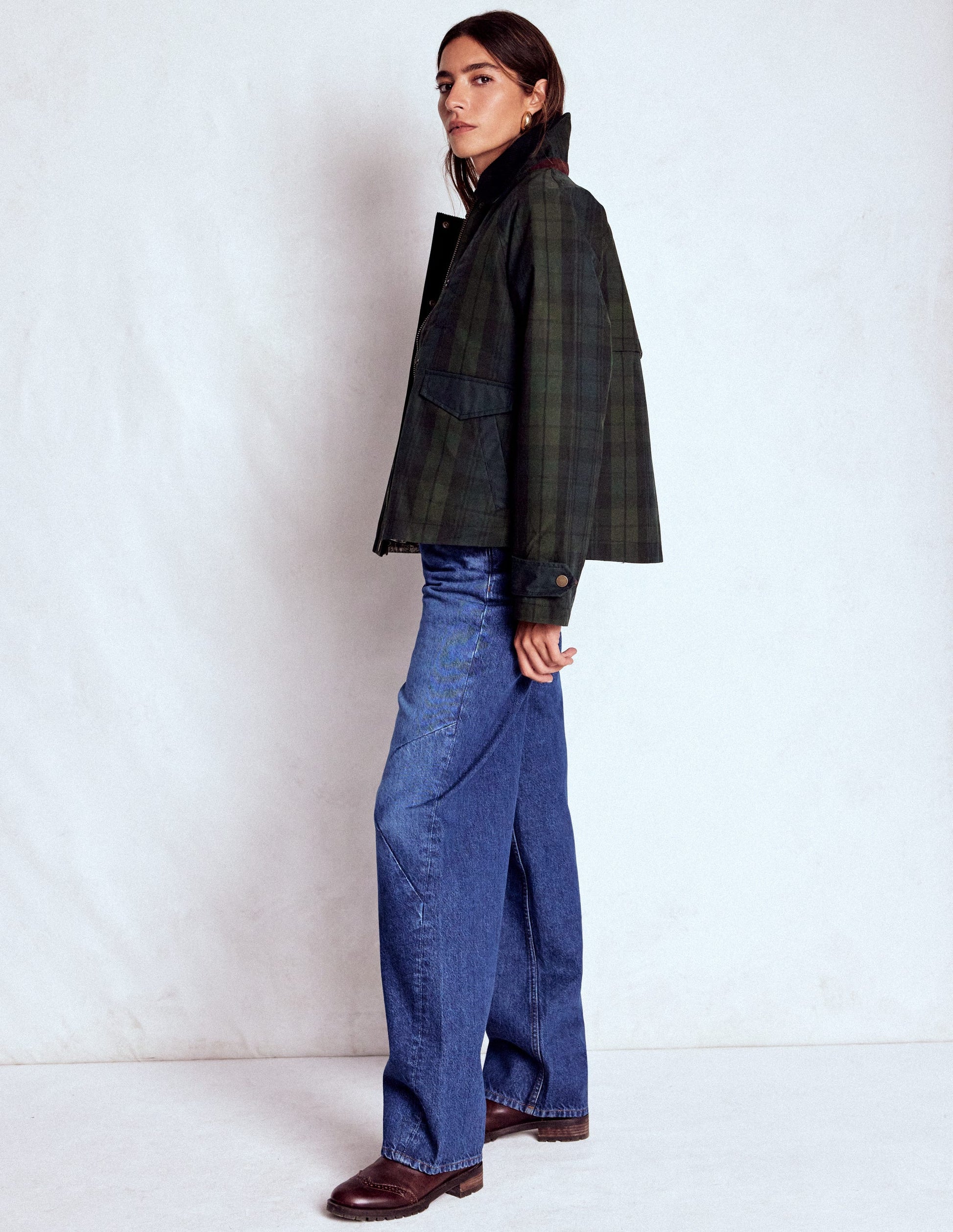 Raglan Wax Jacket-BLACKWATCH-1