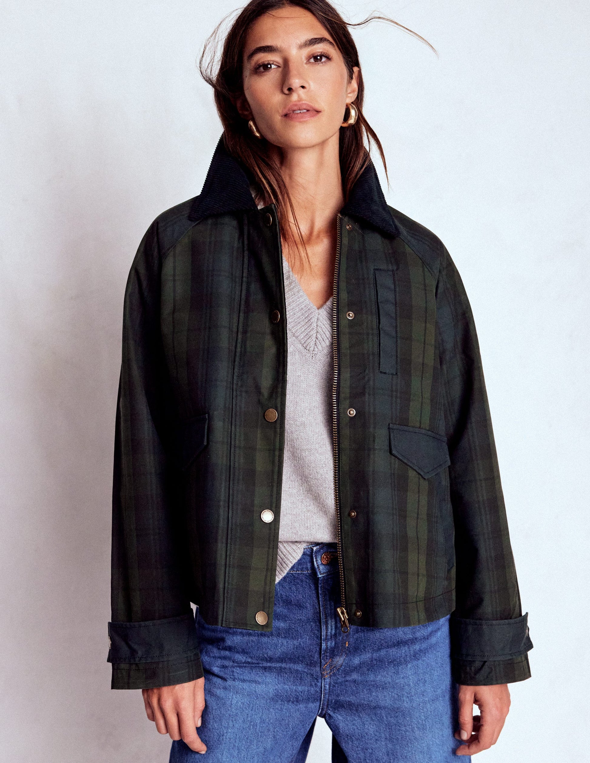 Raglan Wax Jacket-BLACKWATCH-5