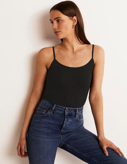 Plain Cami Top-Black-1