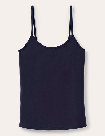 Plain Cami Top-Navy-6