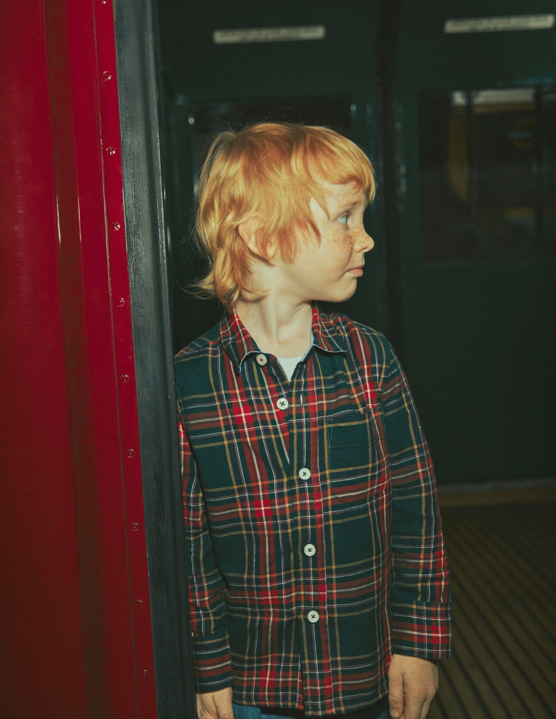 Cosy Cotton Check Shirt-Dark Green Check-1