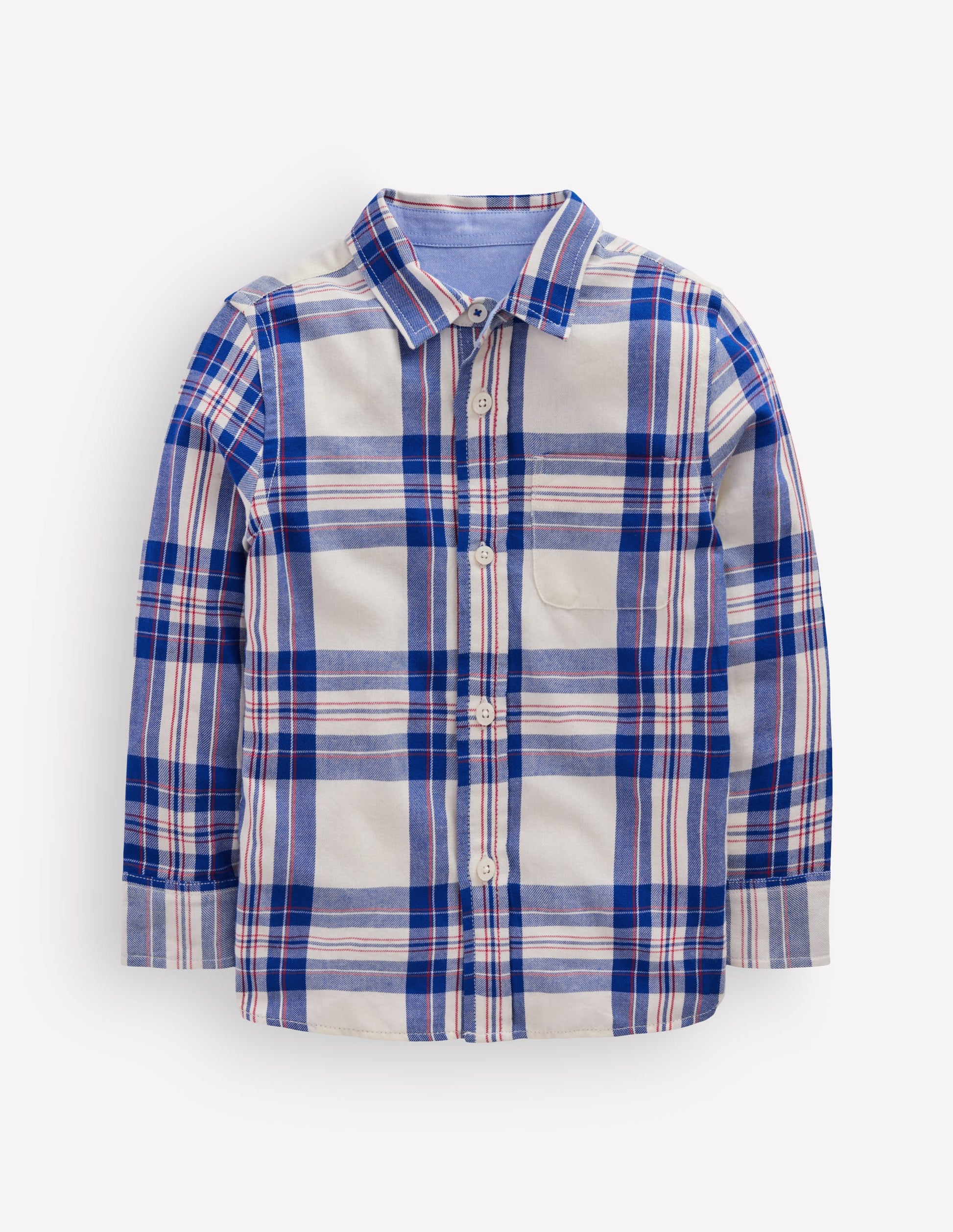 Cosy Cotton Check Shirt-Papyrus and Surf The Web Check-1