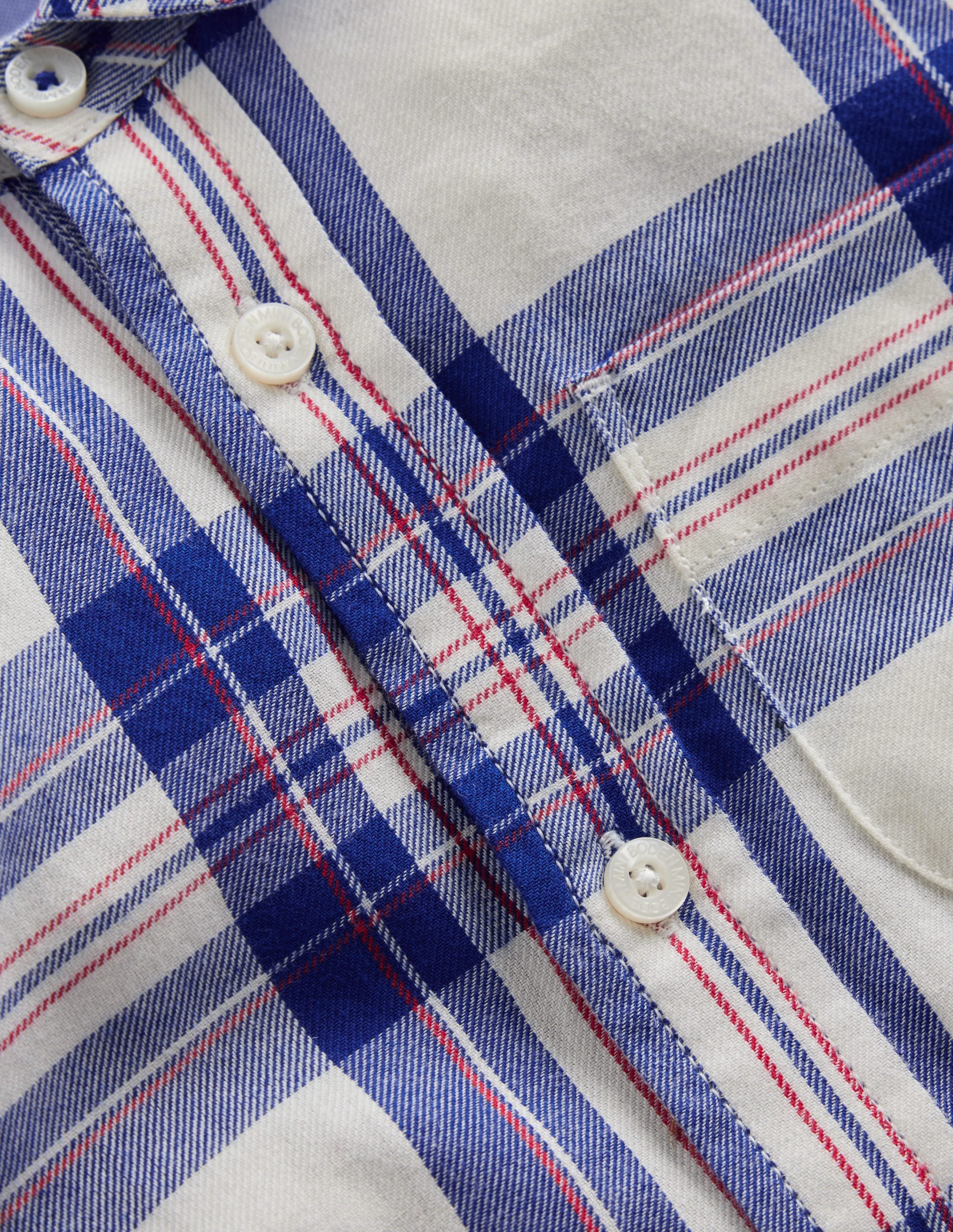Cosy Cotton Check Shirt-Papyrus and Surf The Web Check - Image 3