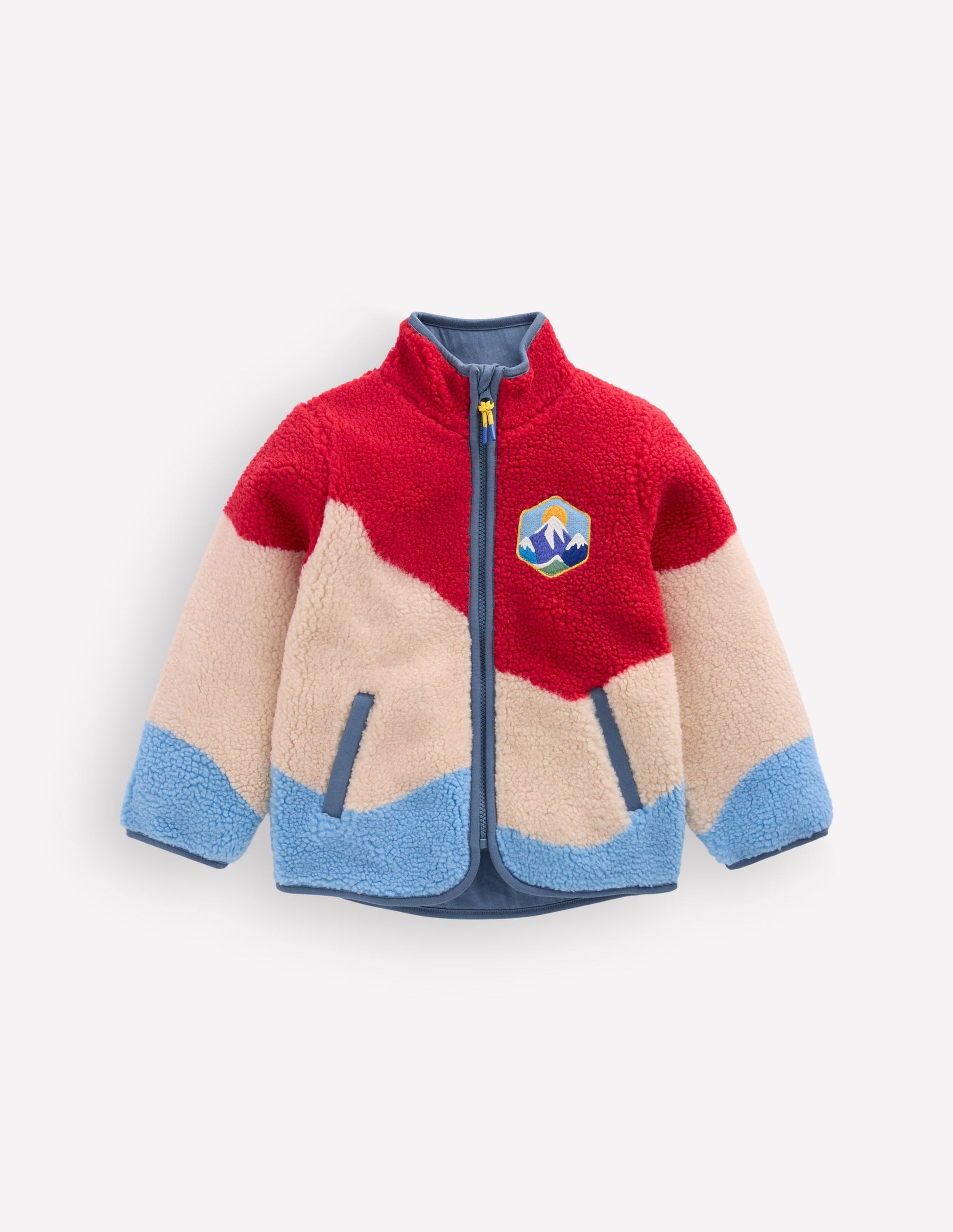 Cosy Borg Jacket-Colour Block-2