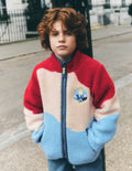 Cosy Borg Jacket-Colour Block