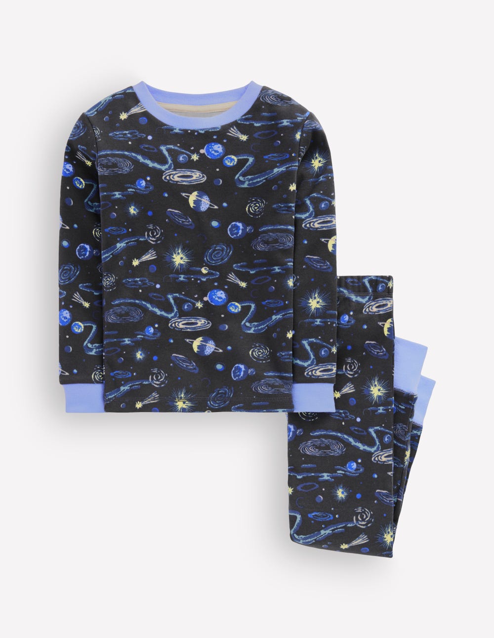 Snug Long John Pyjamas-Shadow Grey Constellation - Image 1