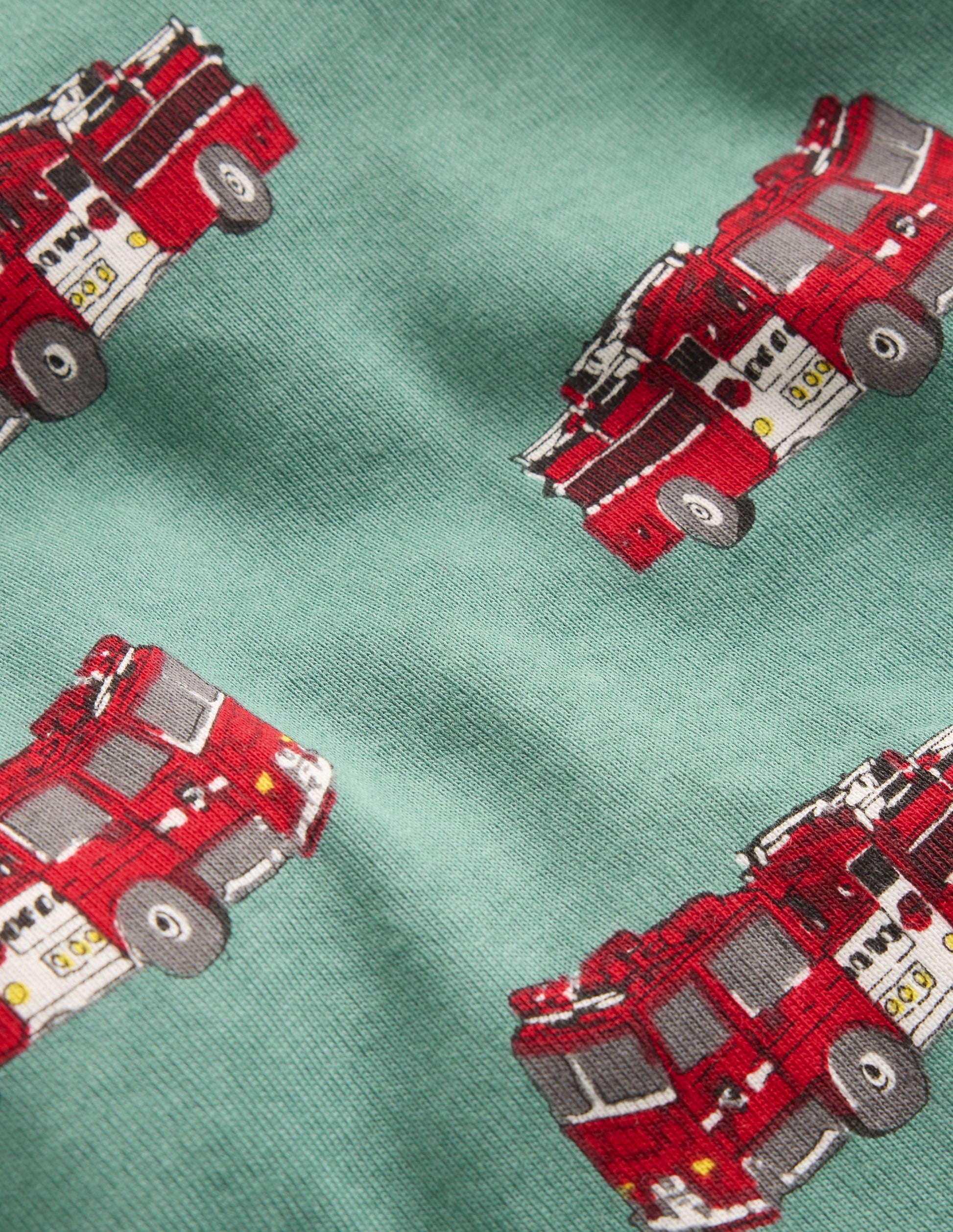 Snug Long John Pyjamas-Fire Trucks-3