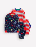 Snug Twin Pack Pyjamas-Dinos