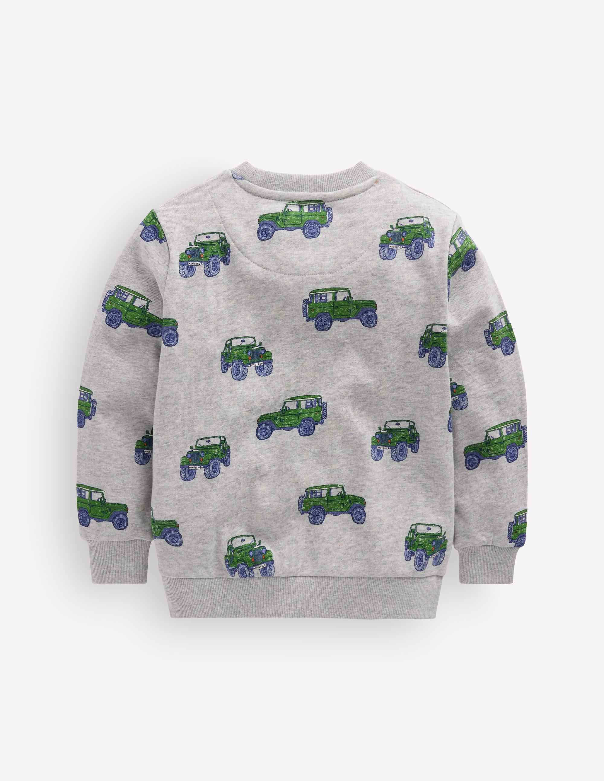 Everyday Printed Sweatshirt-Grey Marl Jeep - Image 2