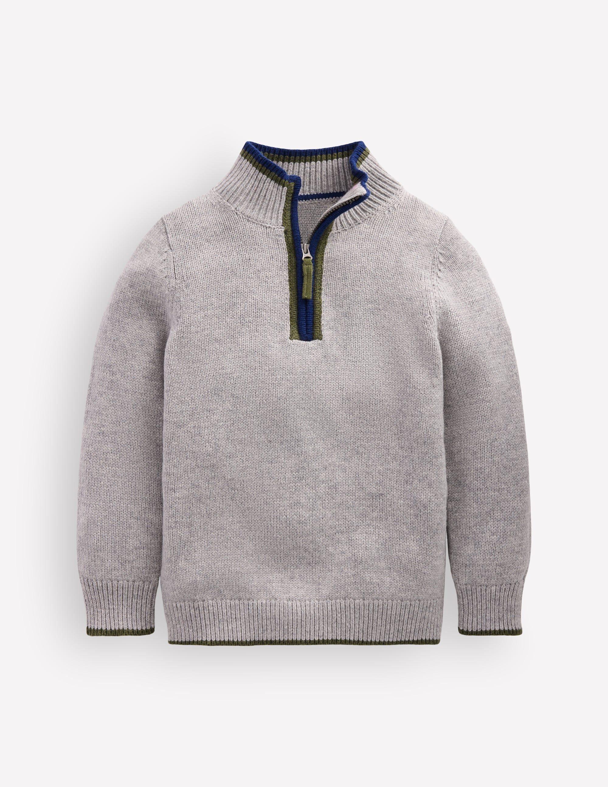 Heritage Half-Zip Jumper-Grey Marl - Image 2