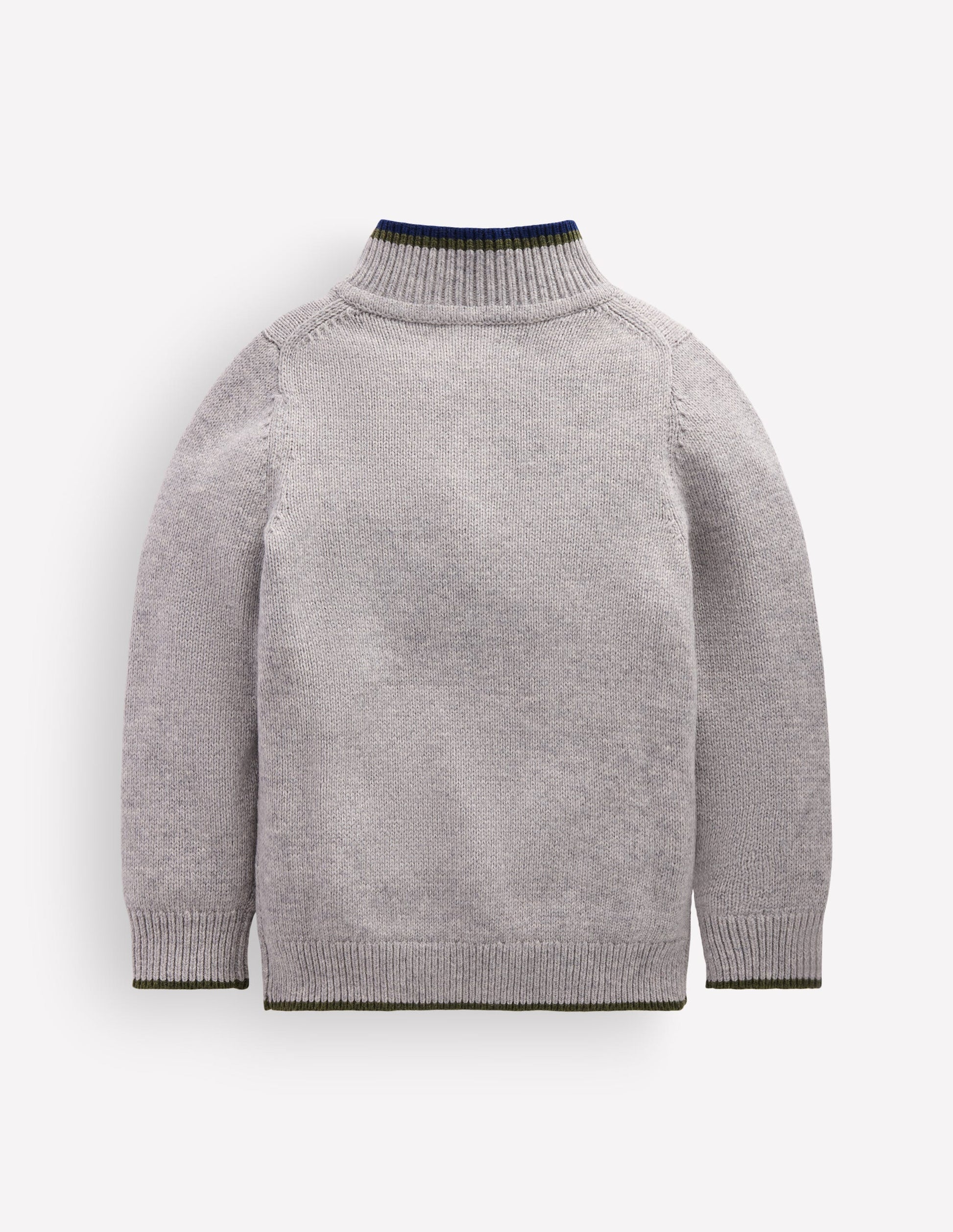 Heritage Half-Zip Jumper-Grey Marl-3