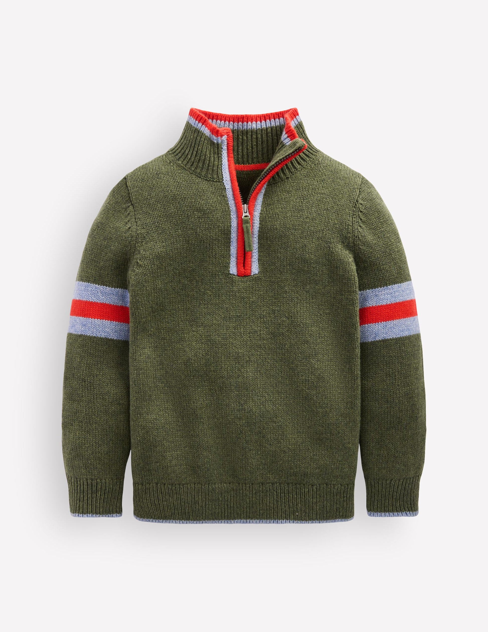 Heritage Half-Zip Jumper-Chive Marl-3