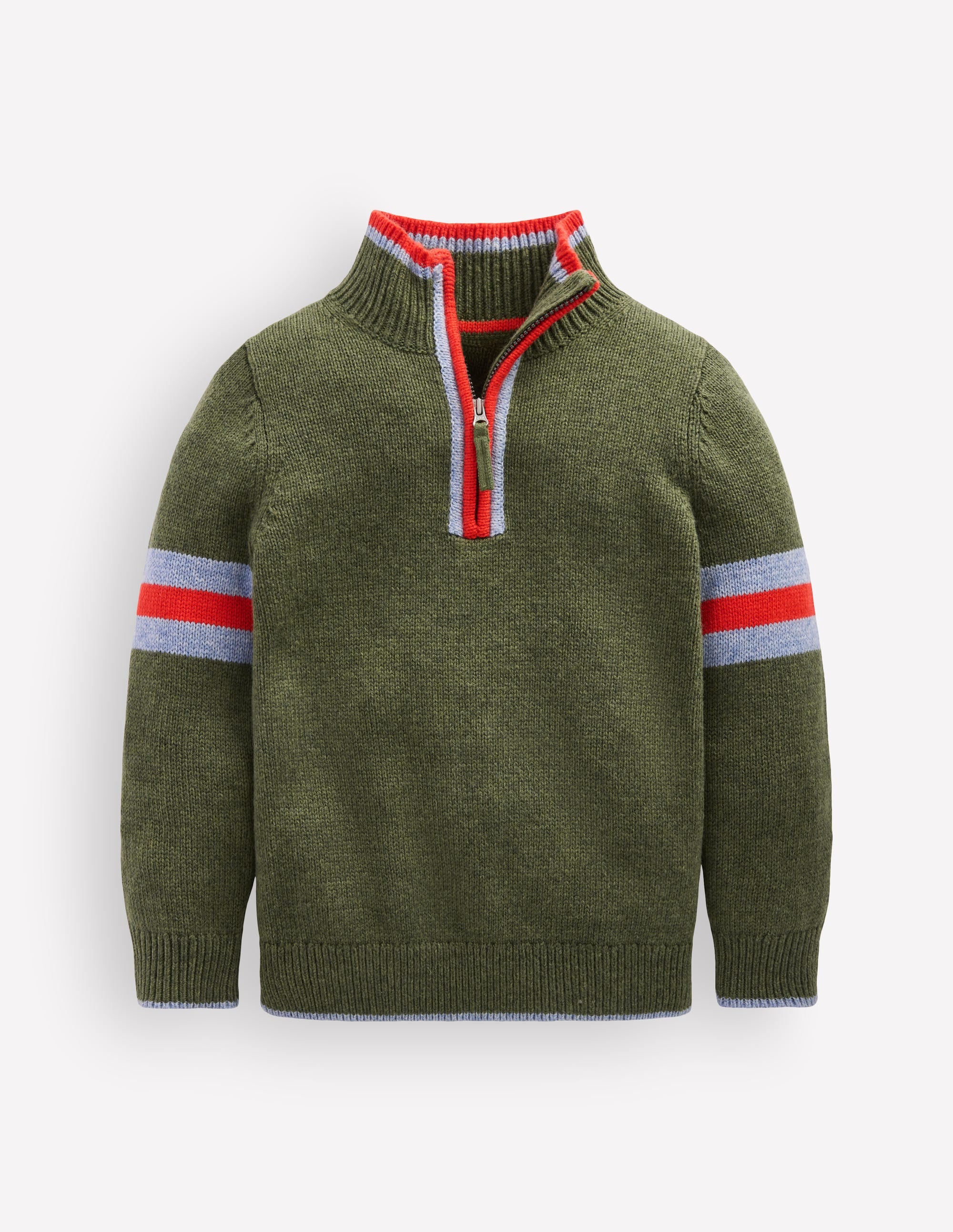 Heritage Half-Zip Jumper-Chive Marl - Image 3