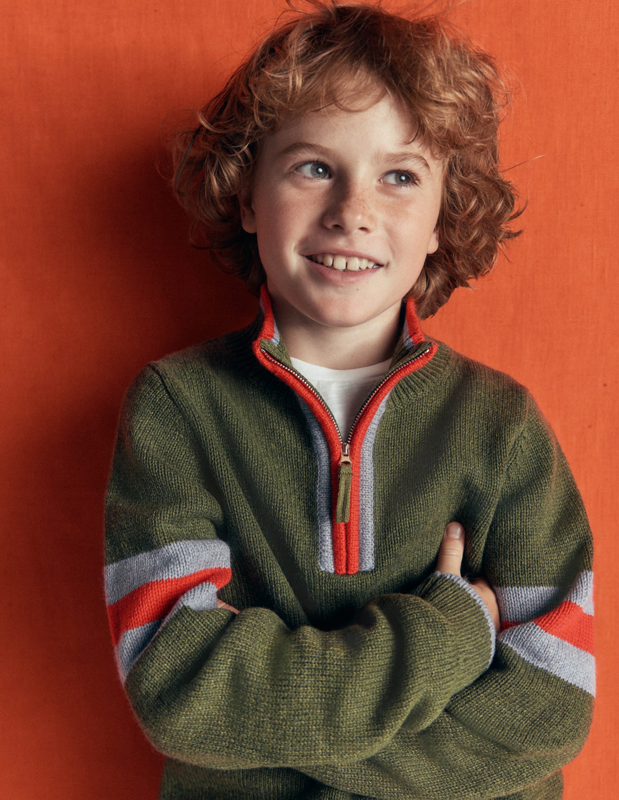 Heritage Half-Zip Jumper-Chive Marl - Image 1