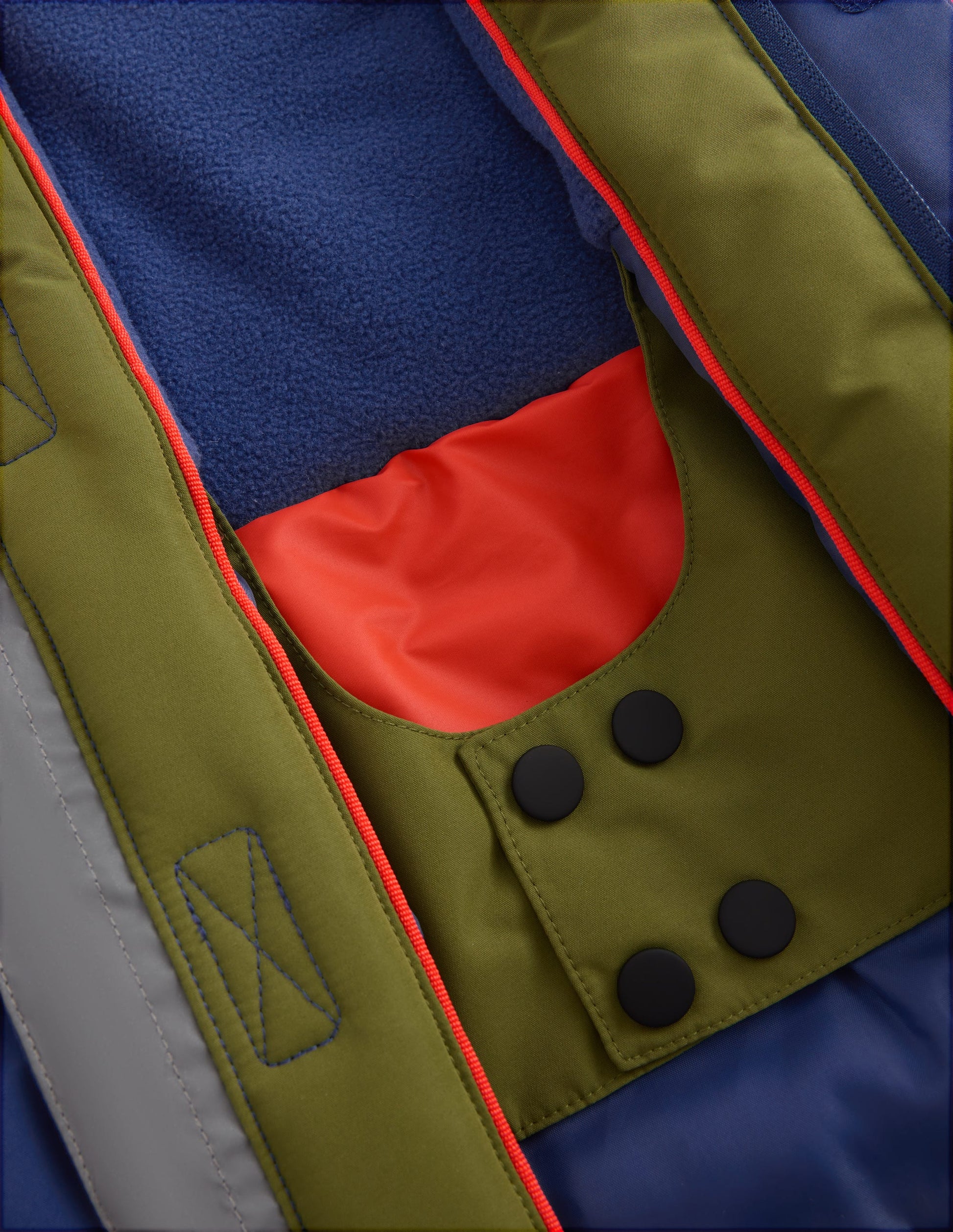 All-weather Waterproof Coat-Khaki Colour Block-9