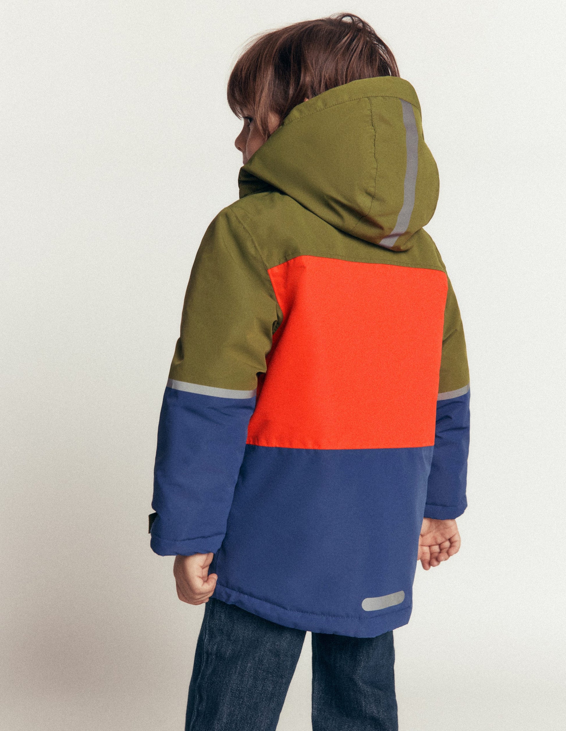 All-weather Waterproof Coat-Khaki Colour Block-2