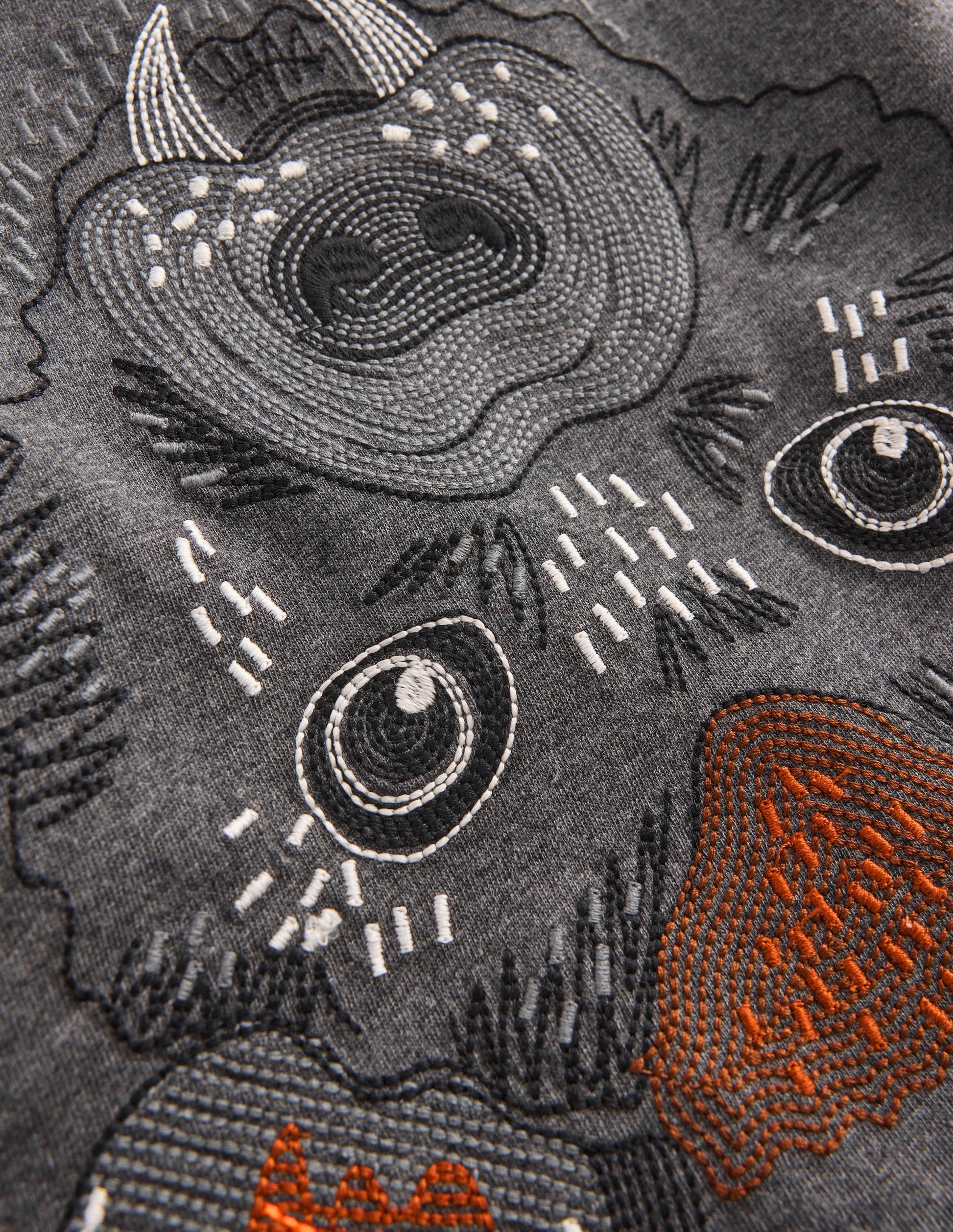 Glow Superstitch T-shirt-Shadow Grey Bat-4