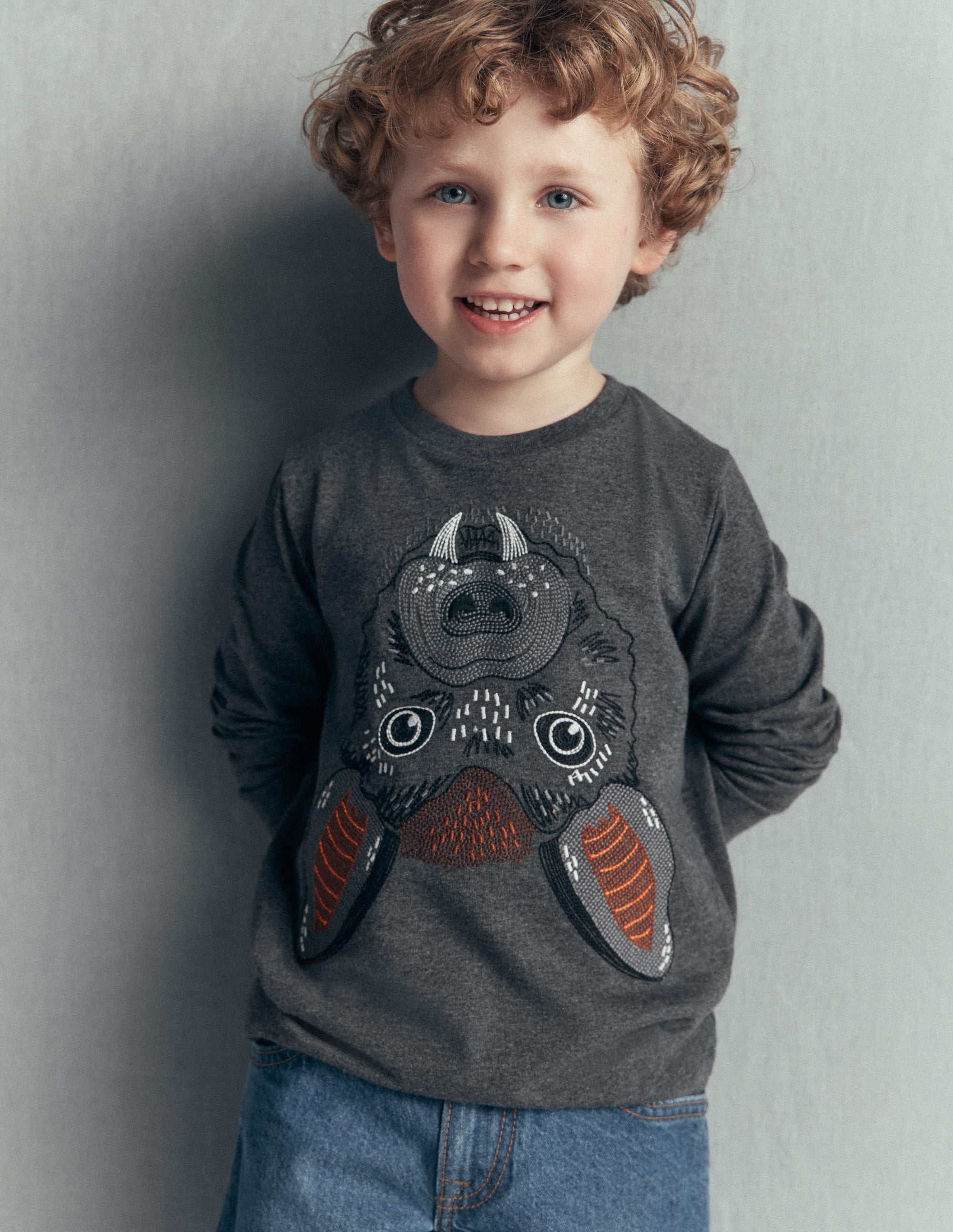 Glow Superstitch T-shirt-Shadow Grey Bat - Image 1