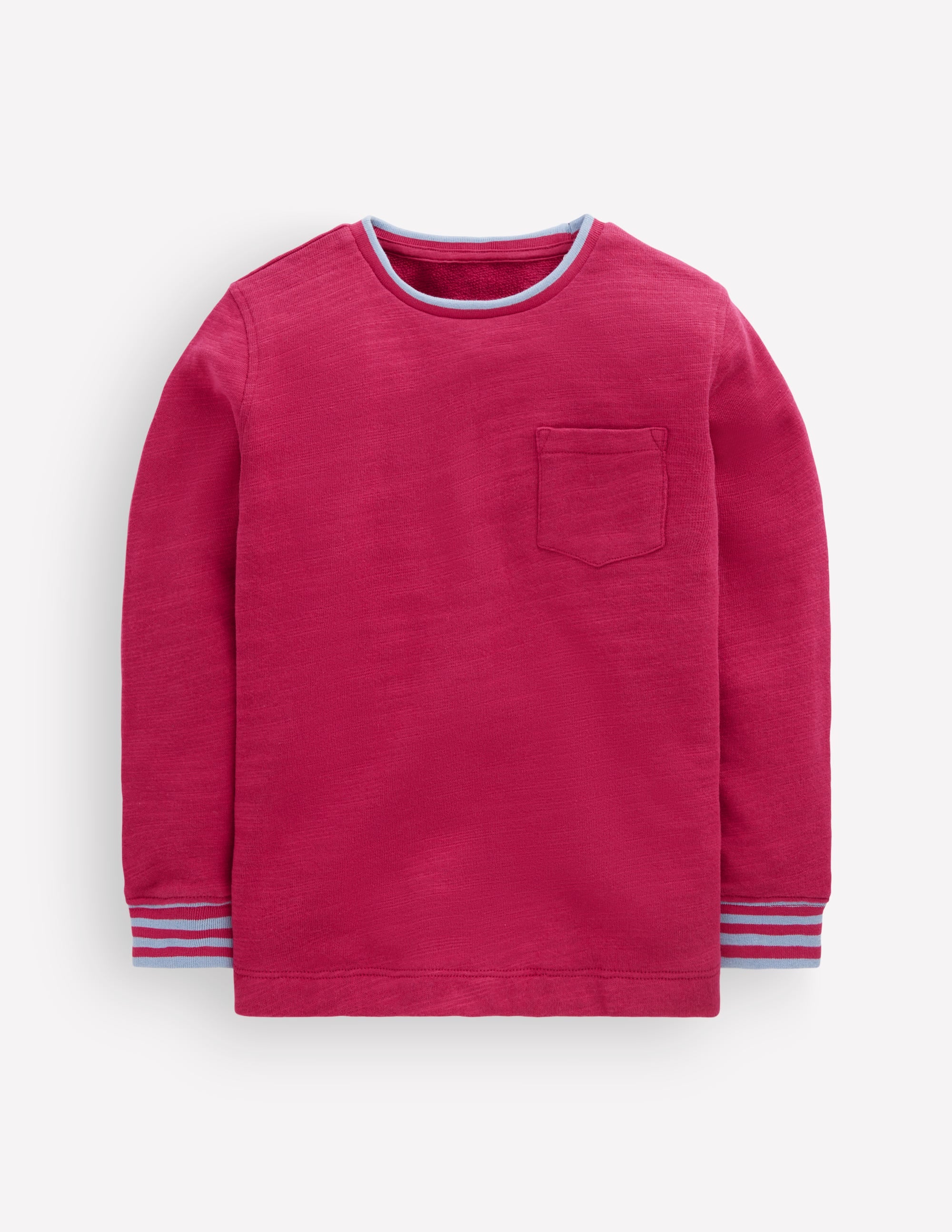 Cosy Mid-weight T-shirt-Sweet Cherry / French Blue - Image 1