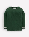 Cosy Mid-weight T-shirt-Hunter Green / Blue Aura