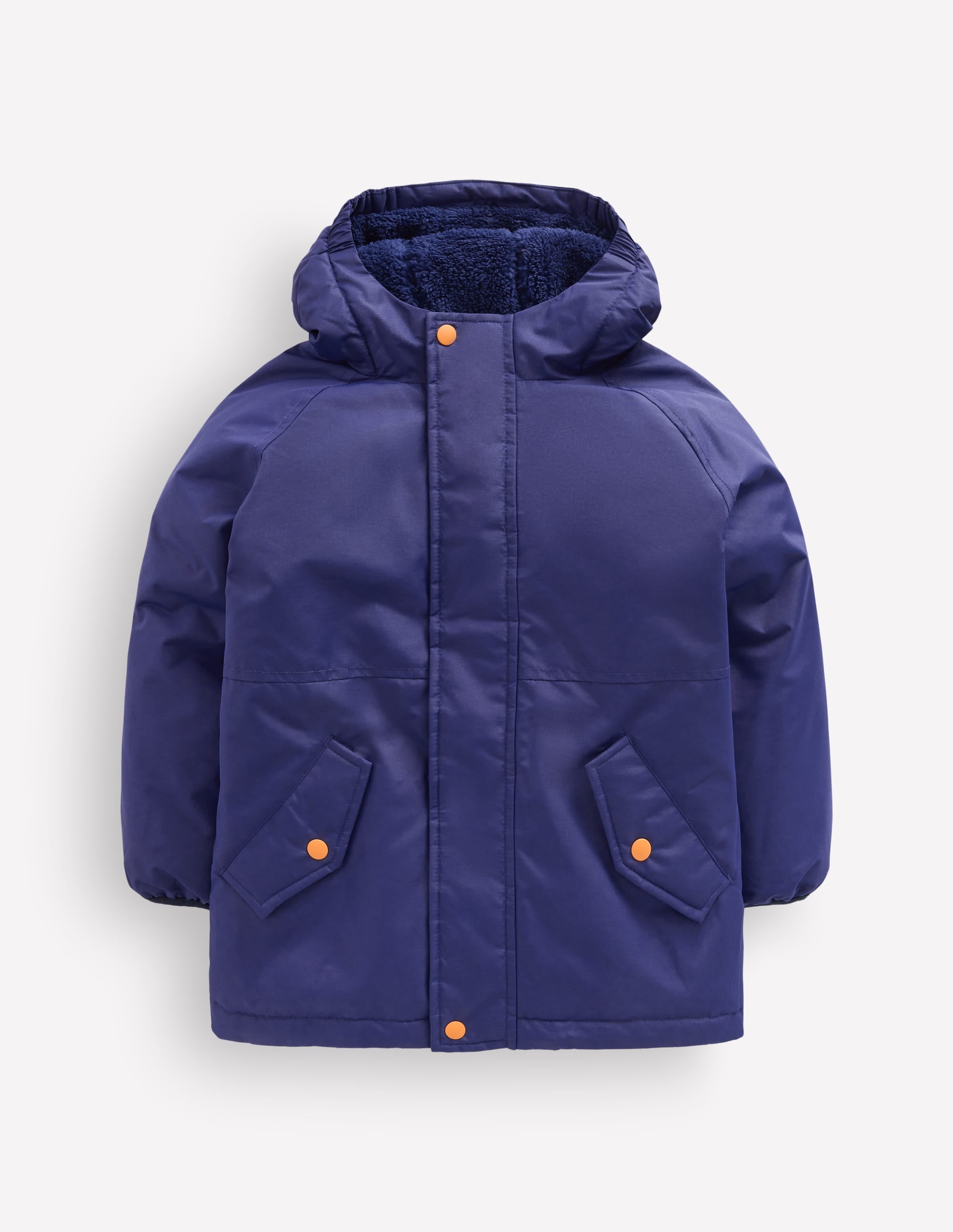 Boys Borg Lined Anorak-MAZARINE BLUE - Image 1