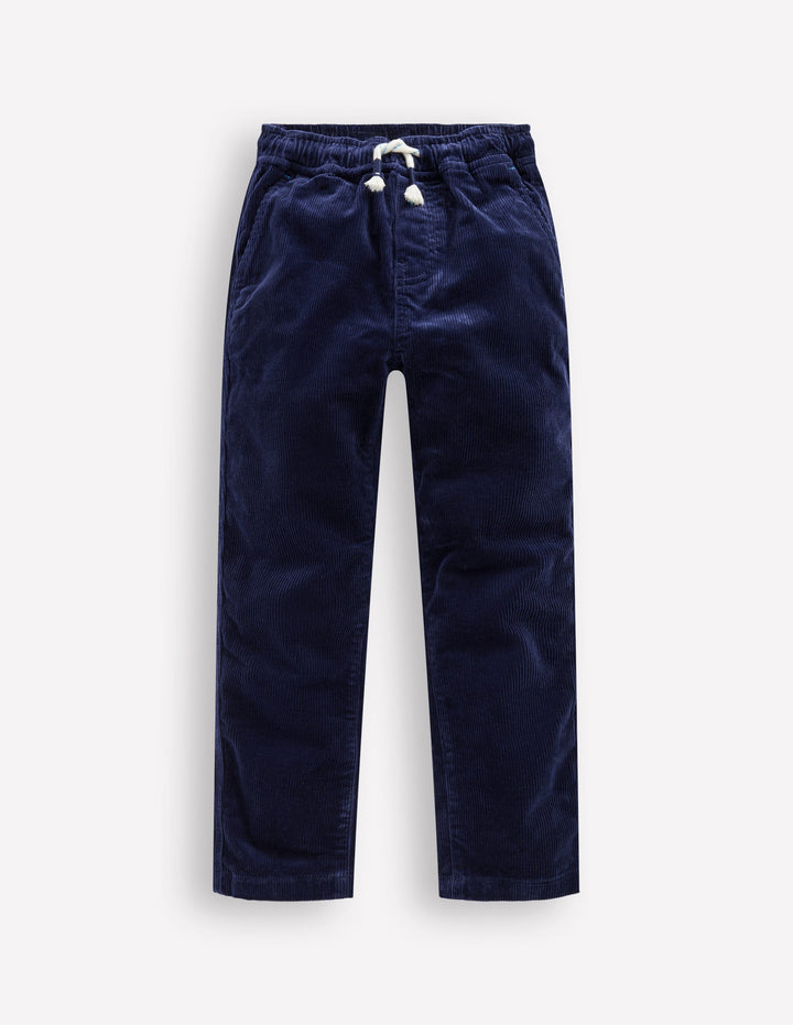 Slim Pull-on Trousers-College Navy Cord